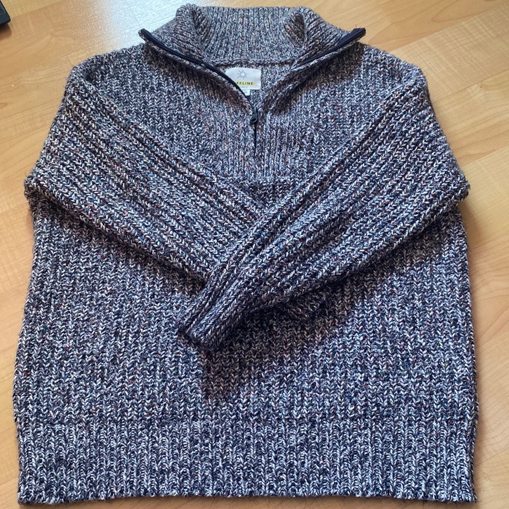 aerie knit quarter zip up